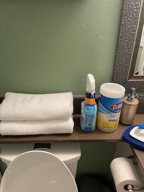 we had to buy cleaning supplies