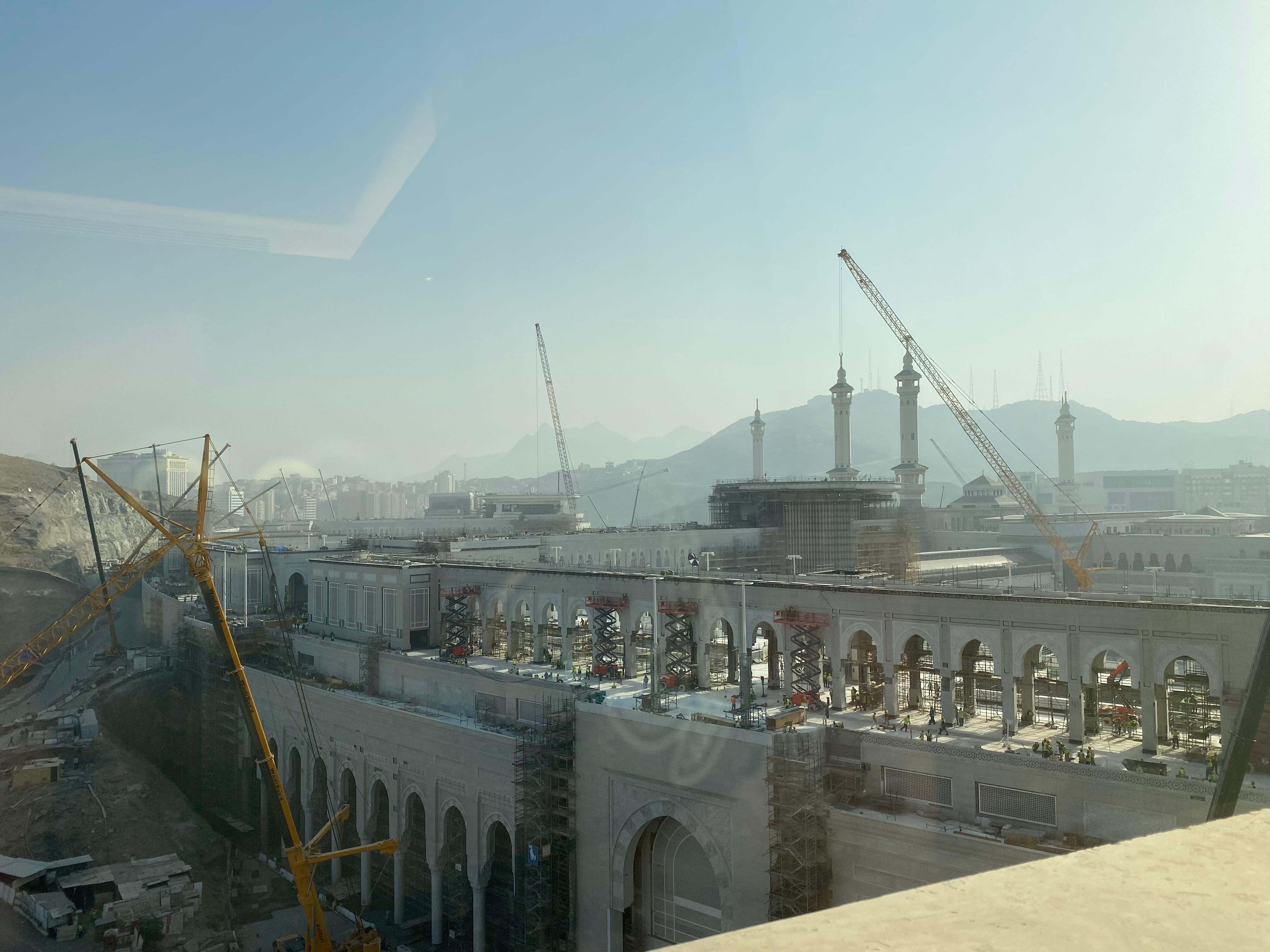 Construction happening right next to hotel