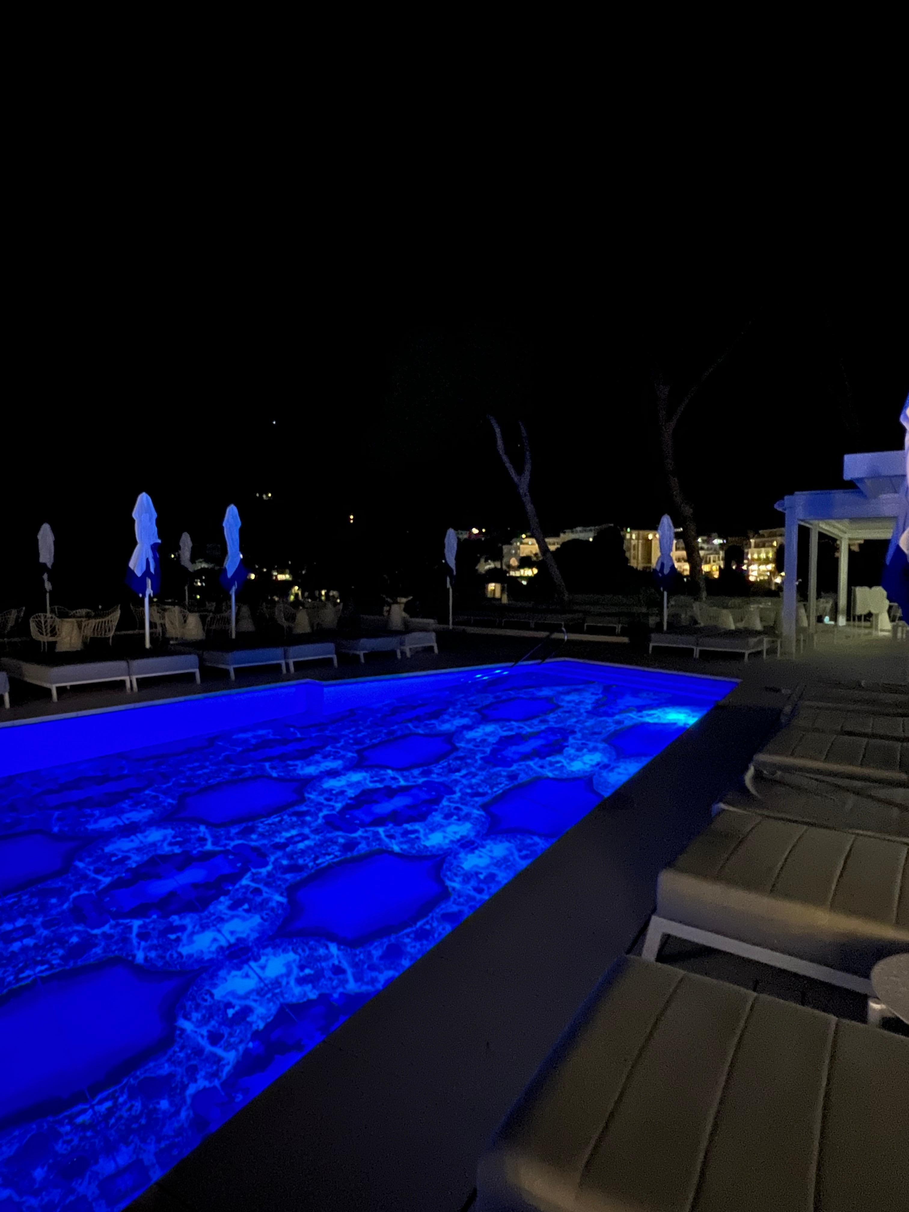 The pool by night