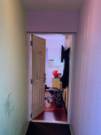 Hallway leading to room