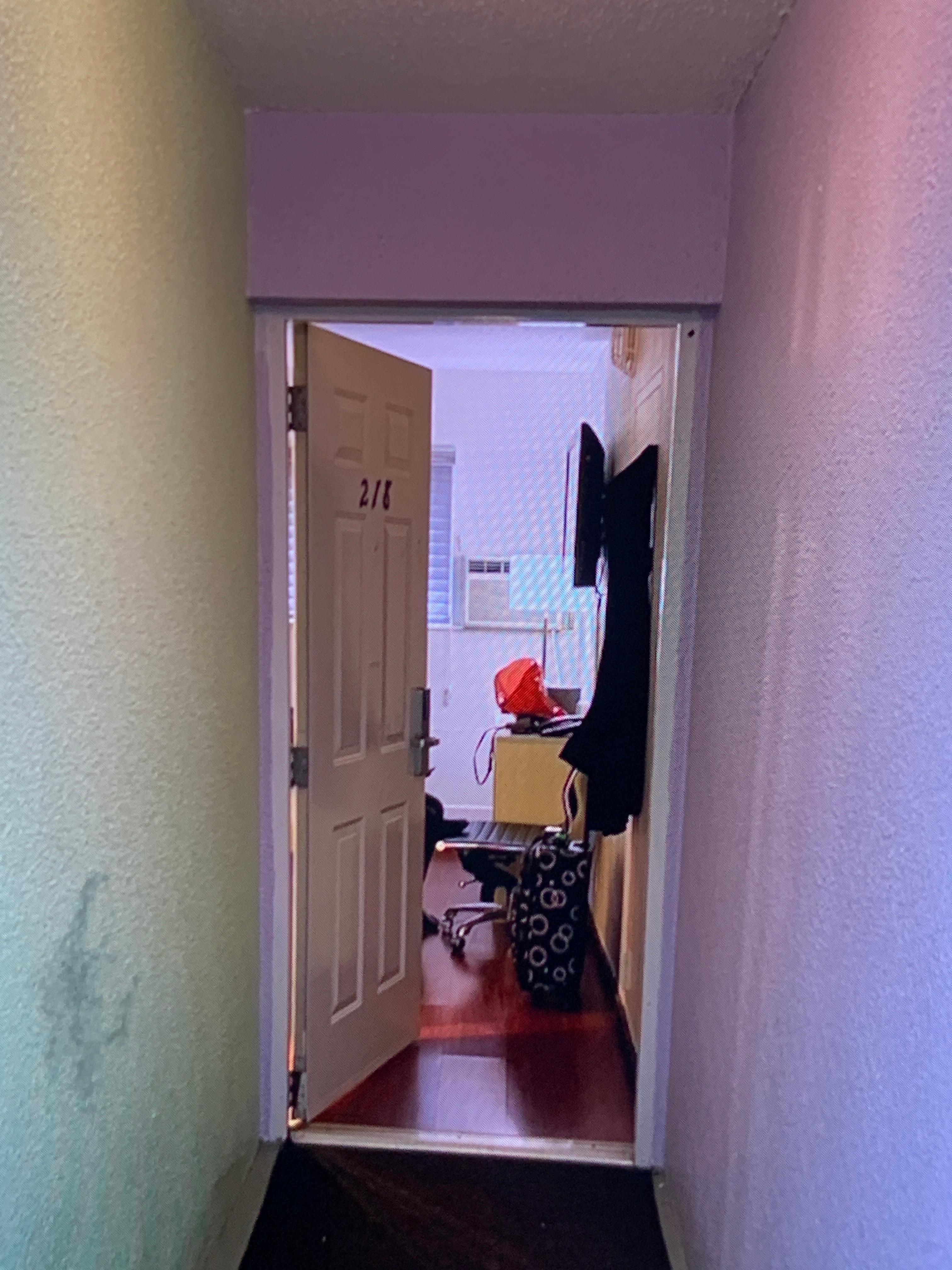 Hallway leading to room