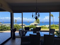 View from the kitchen looking over the dining area