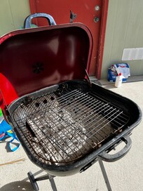 Used to grill gulf shrimp.