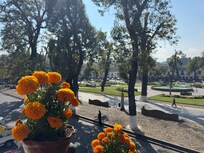 View of town center from our room.