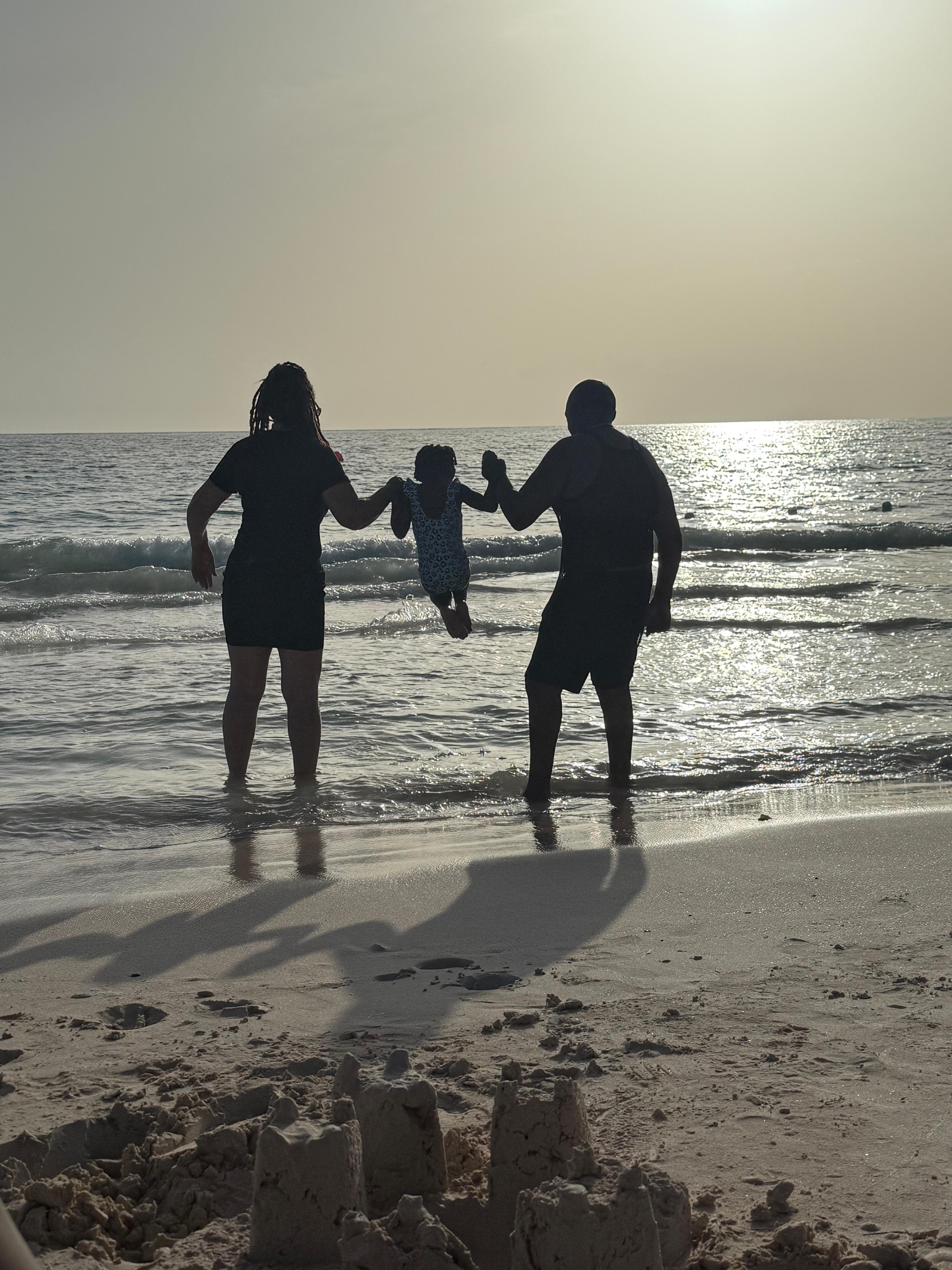 Sunset visit to the beach