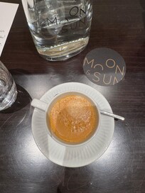 Barista style espresso made from the Nespresso machine.