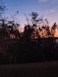 We watched a beautiful sunset every evening.