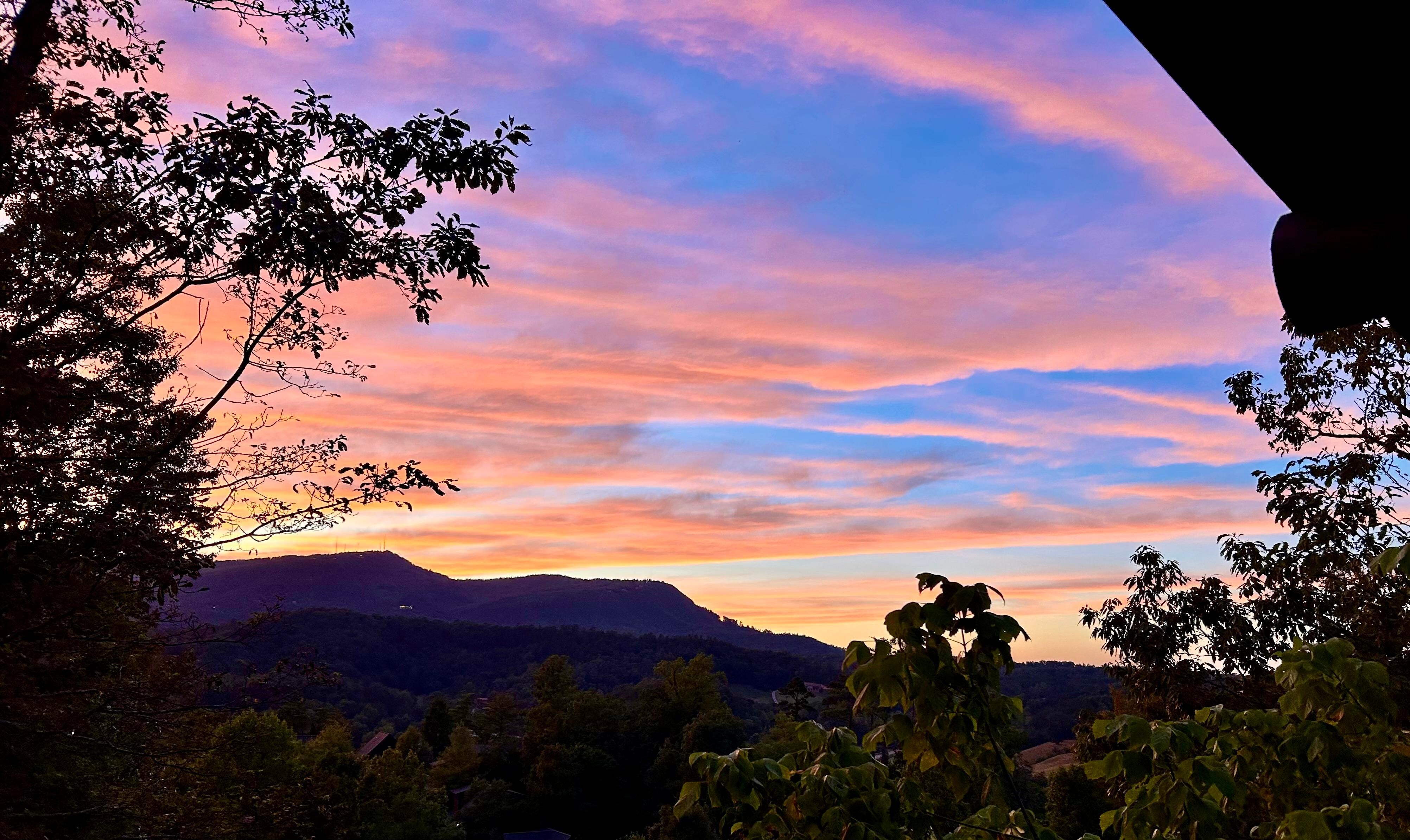 Sunset from the deck