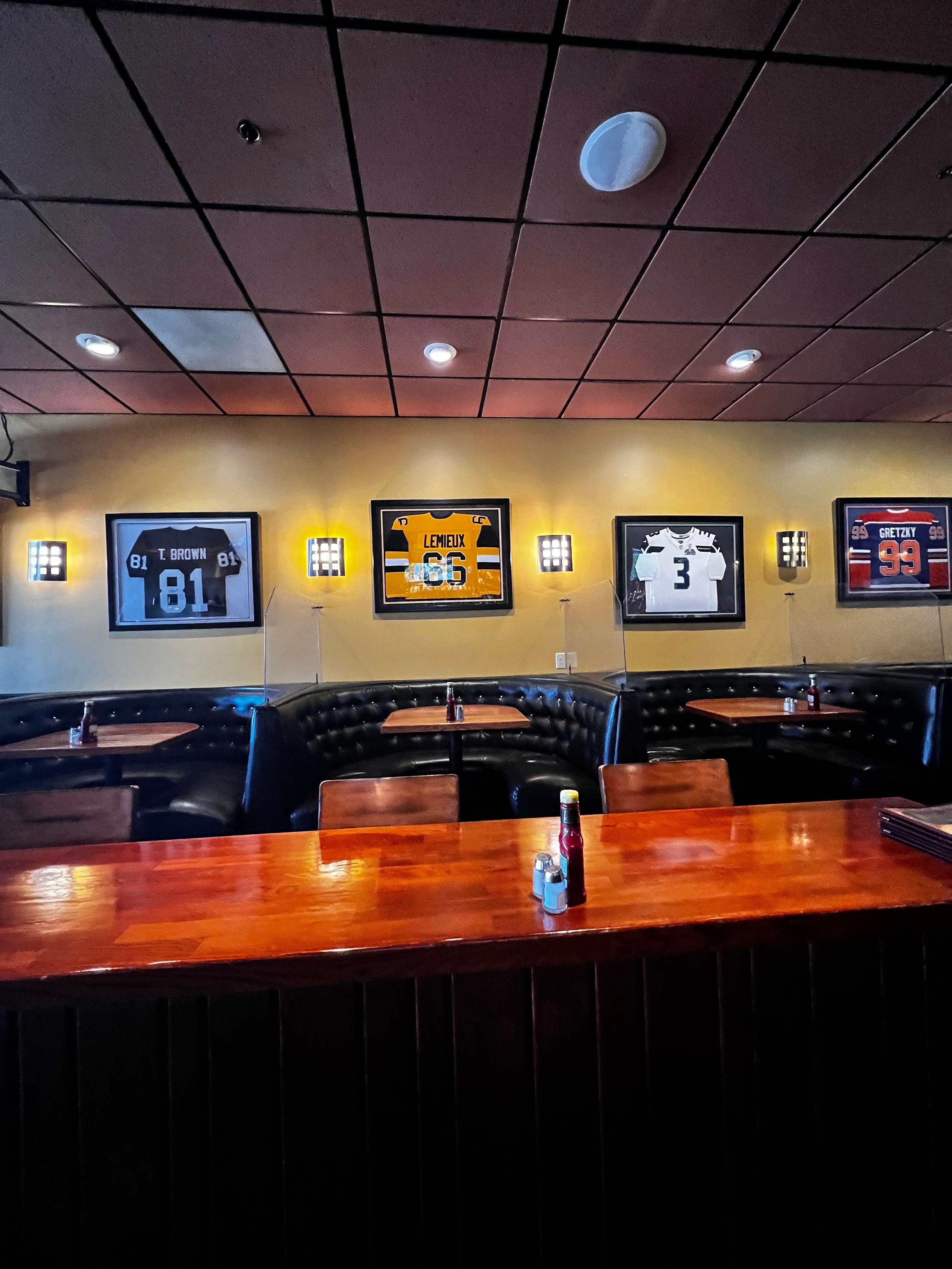 McGivney’s Sports Bar & Grill - ten minute walk on paved trails from hotel.  Great food and service.  