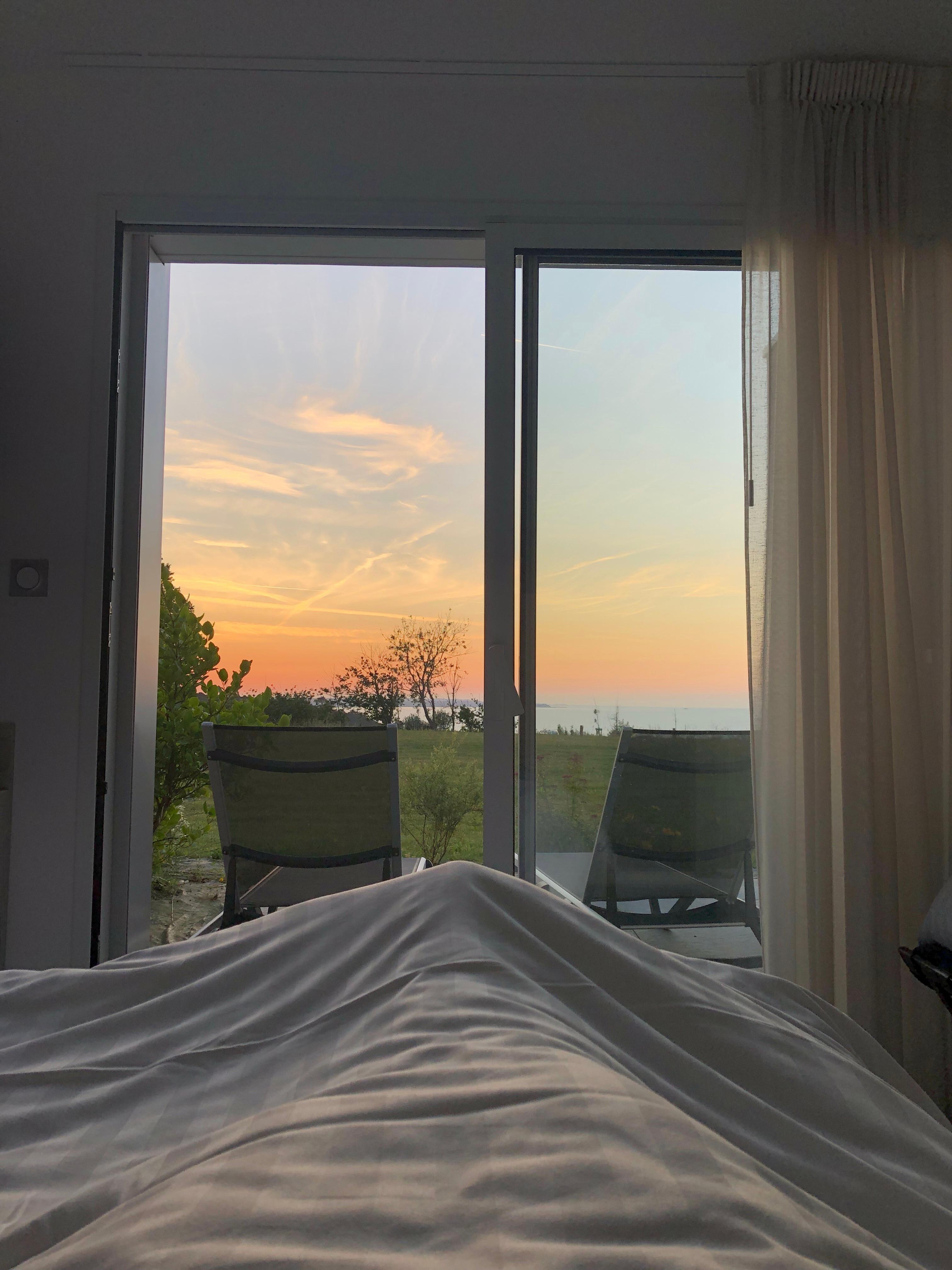 Coucher du soleil vue de la chambre 