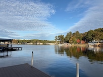 Morning coffee on the dock.
