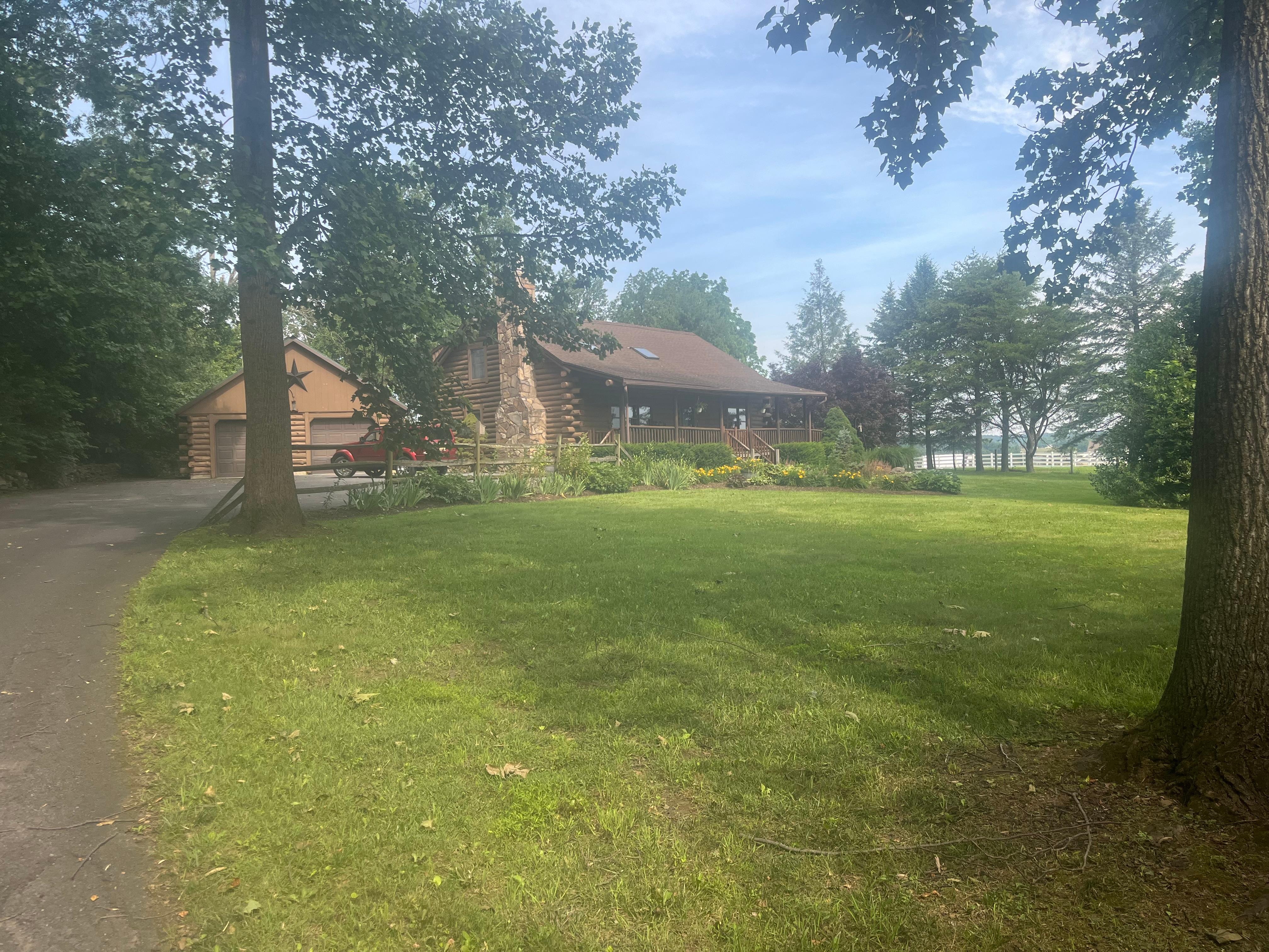 View of cabin from the street