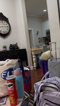 Living room looking into the kitchen