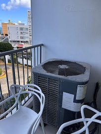 AC unit on balcony