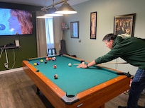 Played pool daily