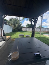 Relaxing outdoors