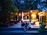 Relaxing evening on the deck