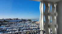 View from balcony in morning.