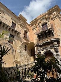 To the left is secret passage from the property to the stairs