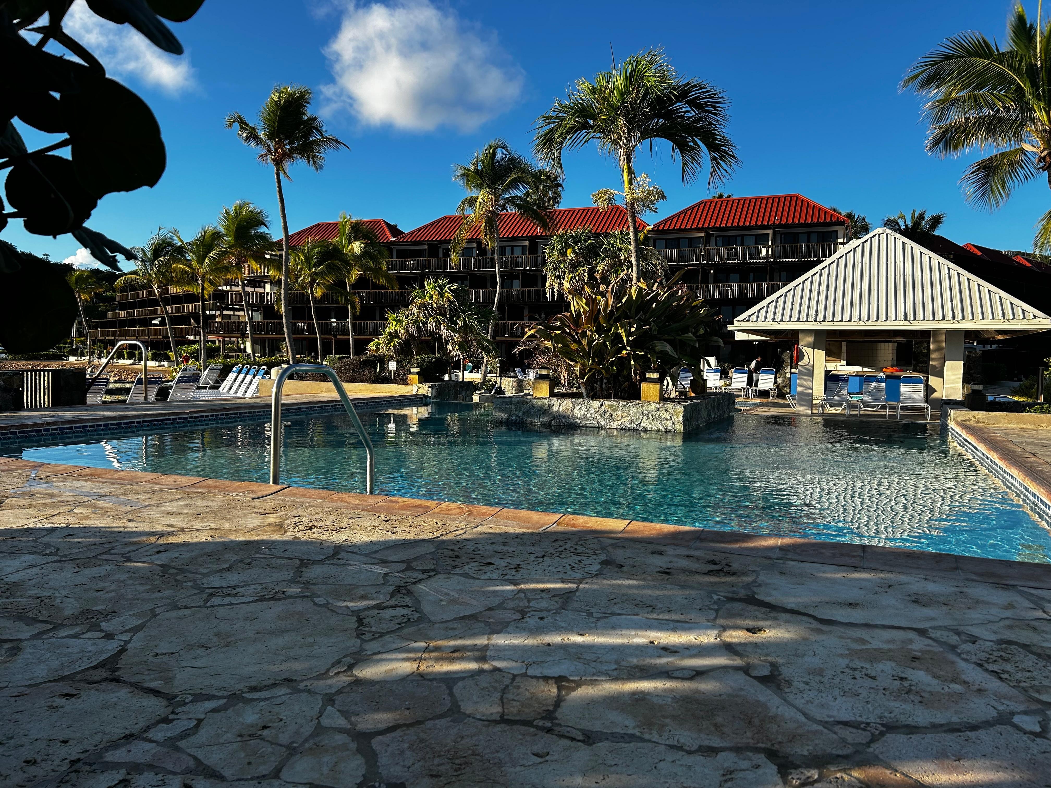Steps to beach & pool