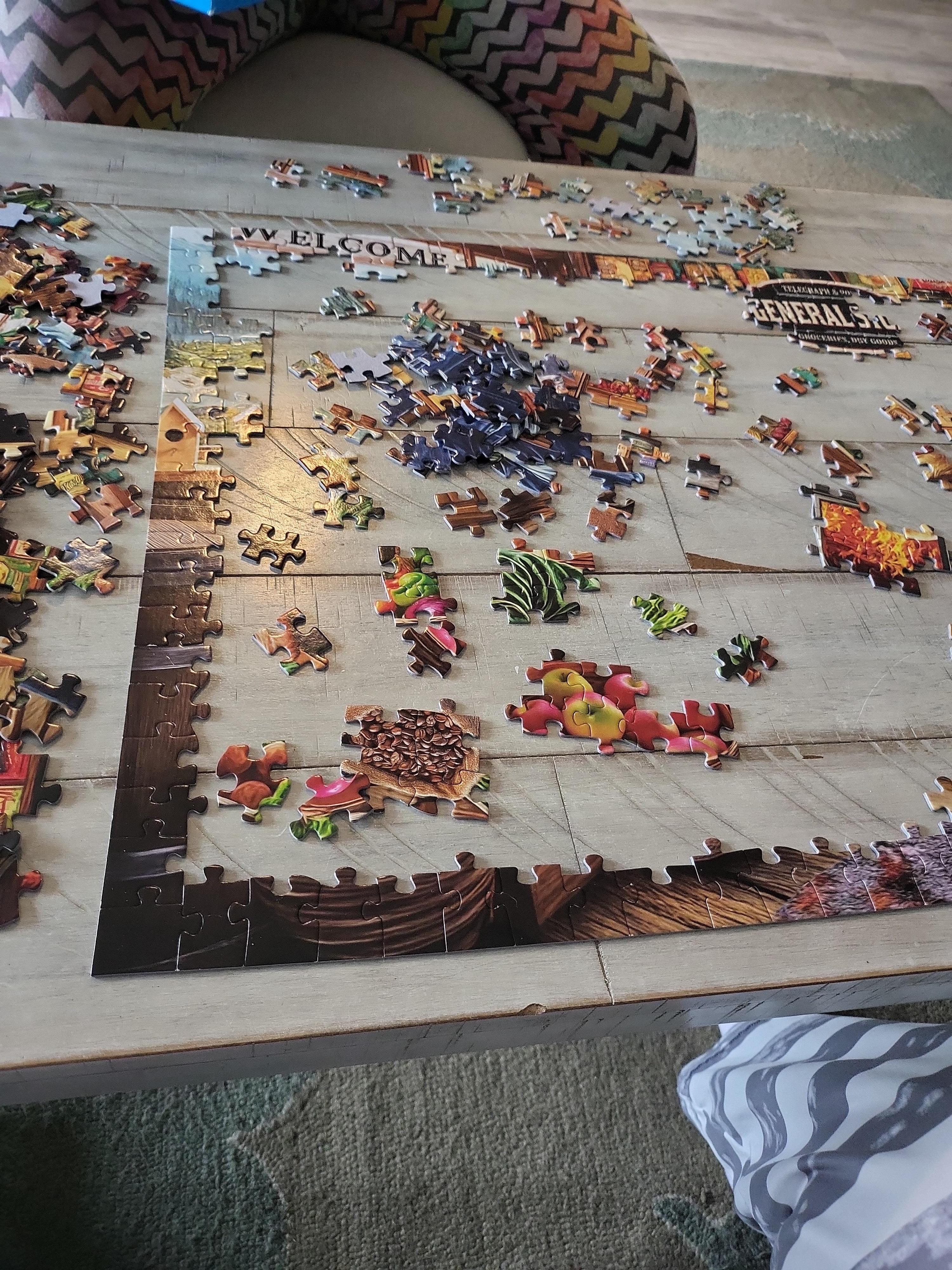 Broke the boredom on a rainy day with a puzzle.