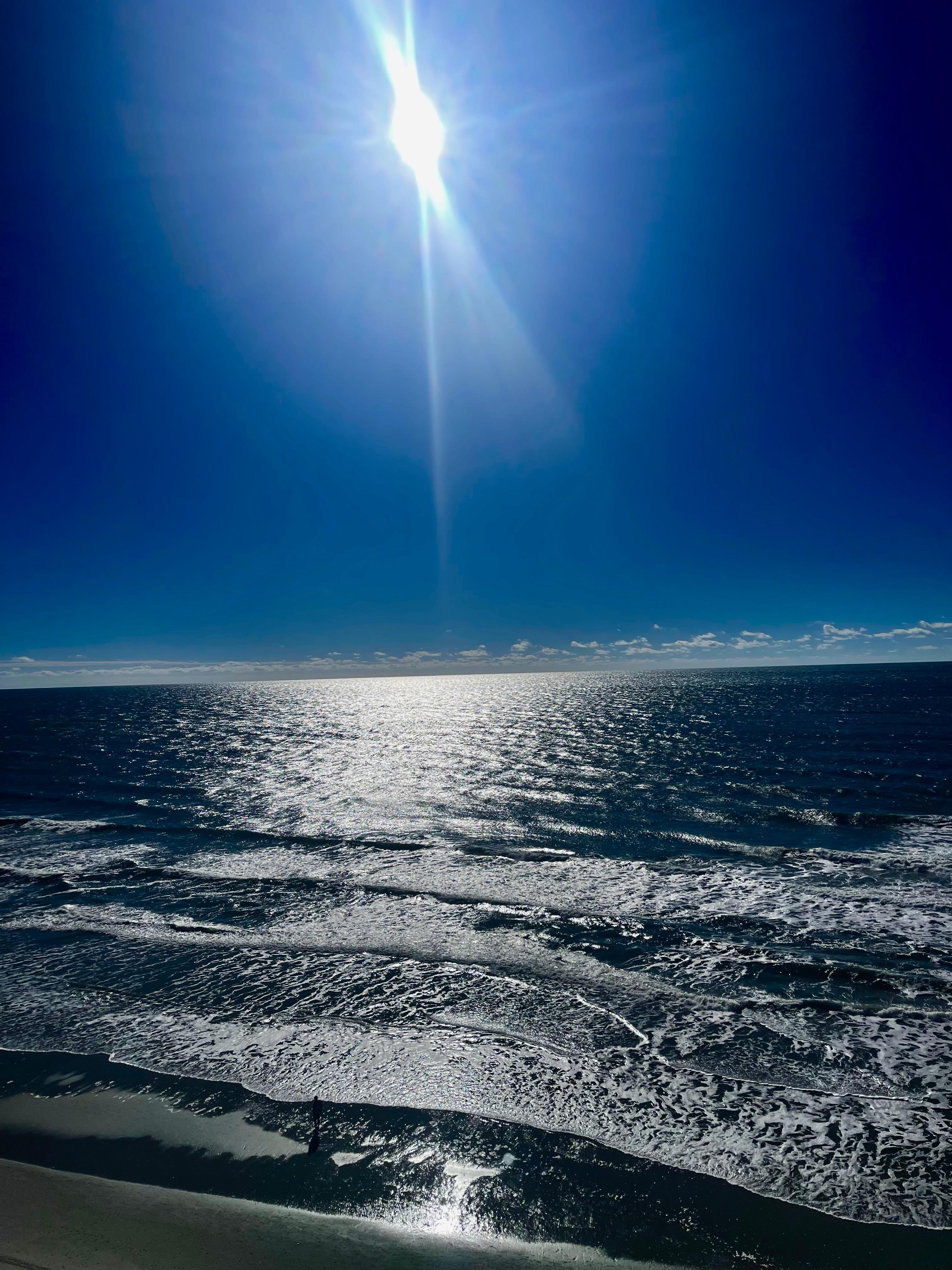 The sun came out and it was beautiful. 