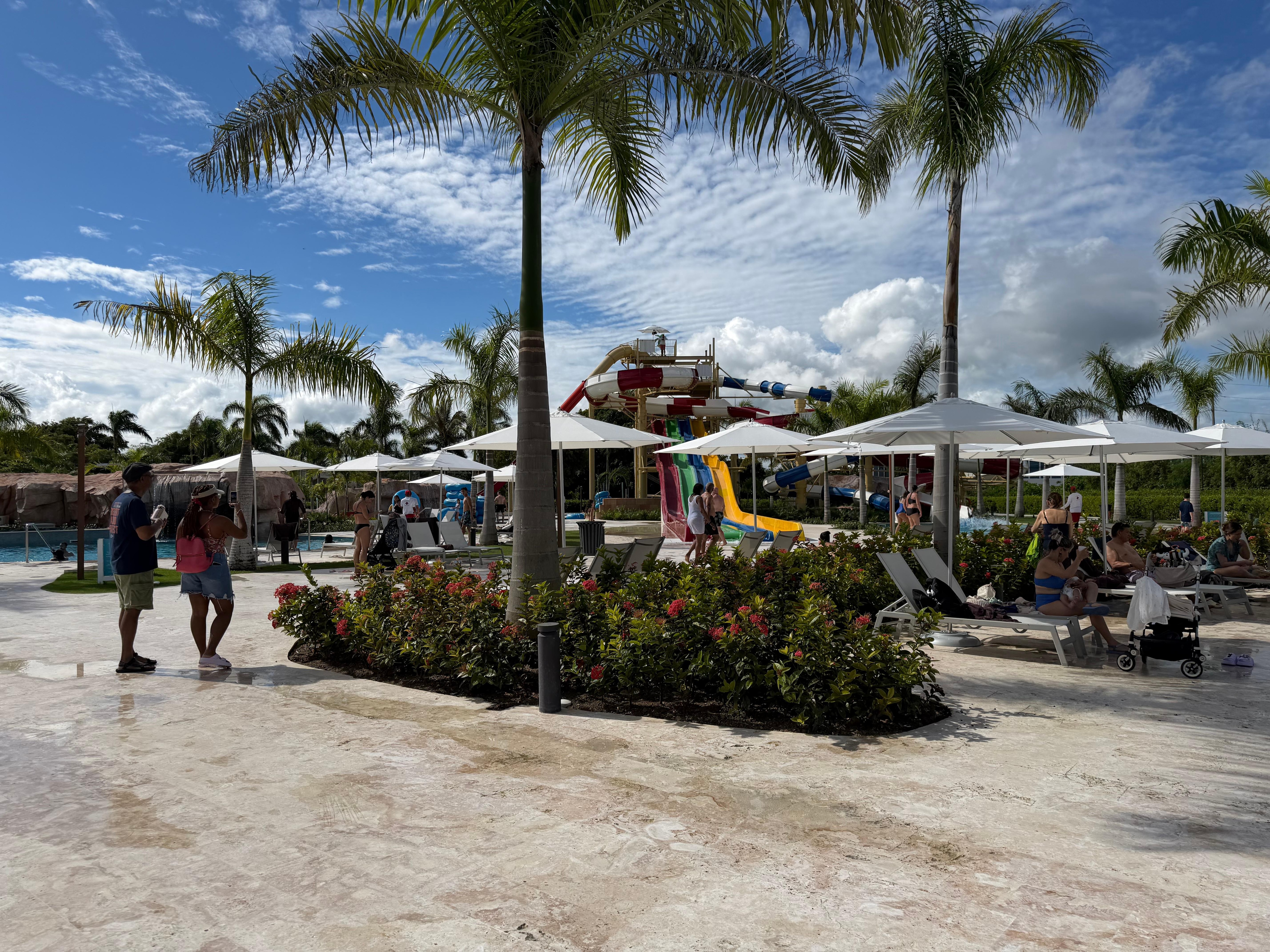 Beach was amazing and water park was really nice