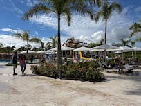 Beach was amazing and water park was really nice