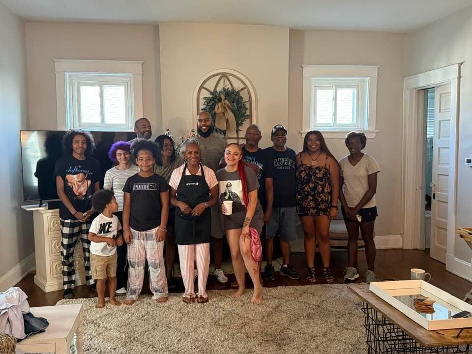 The day after service, gathering for breakfast and goodbyes.