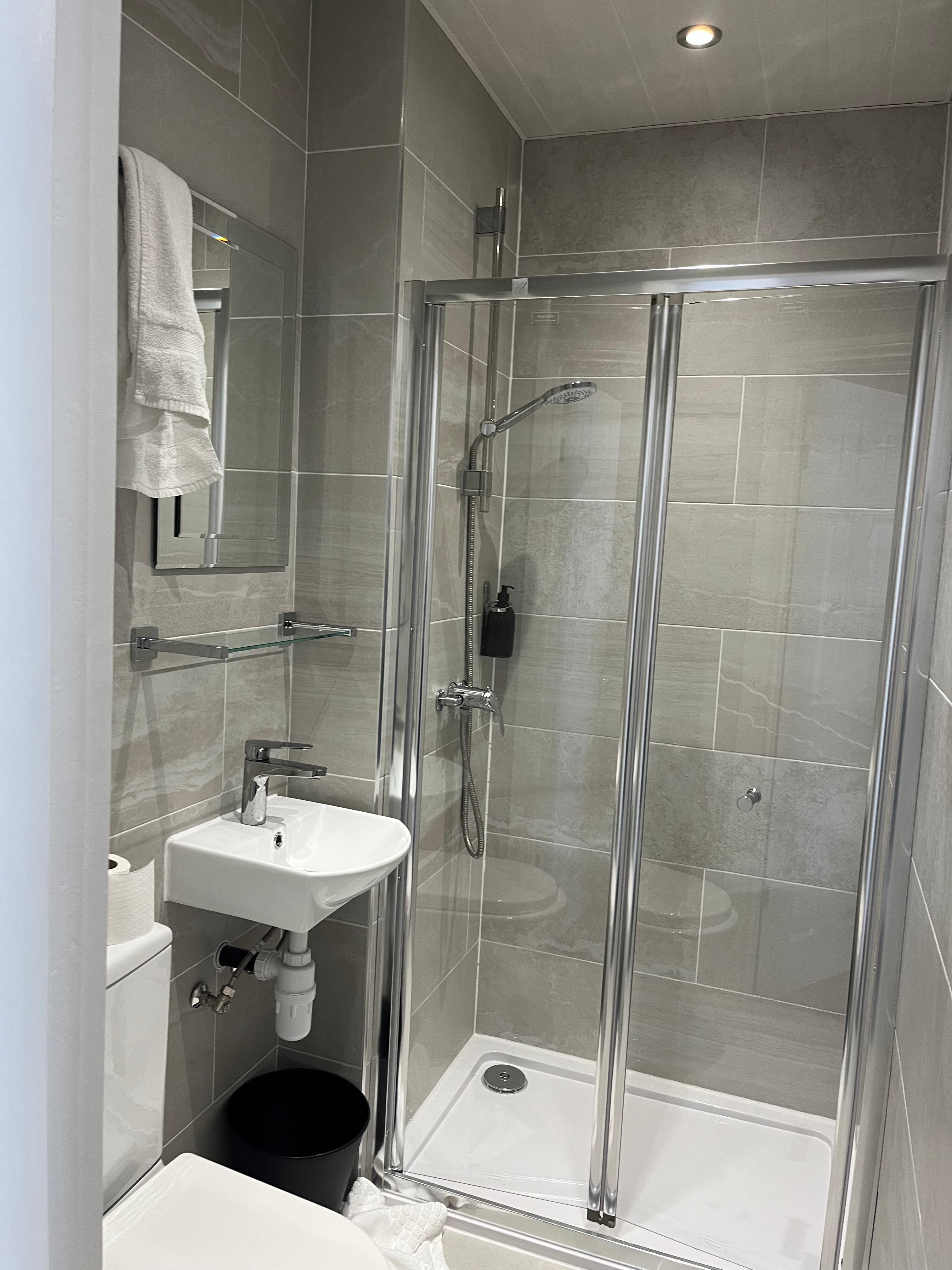 Bathroom at the end of stay