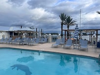 This is the view of the bay from the pool area.