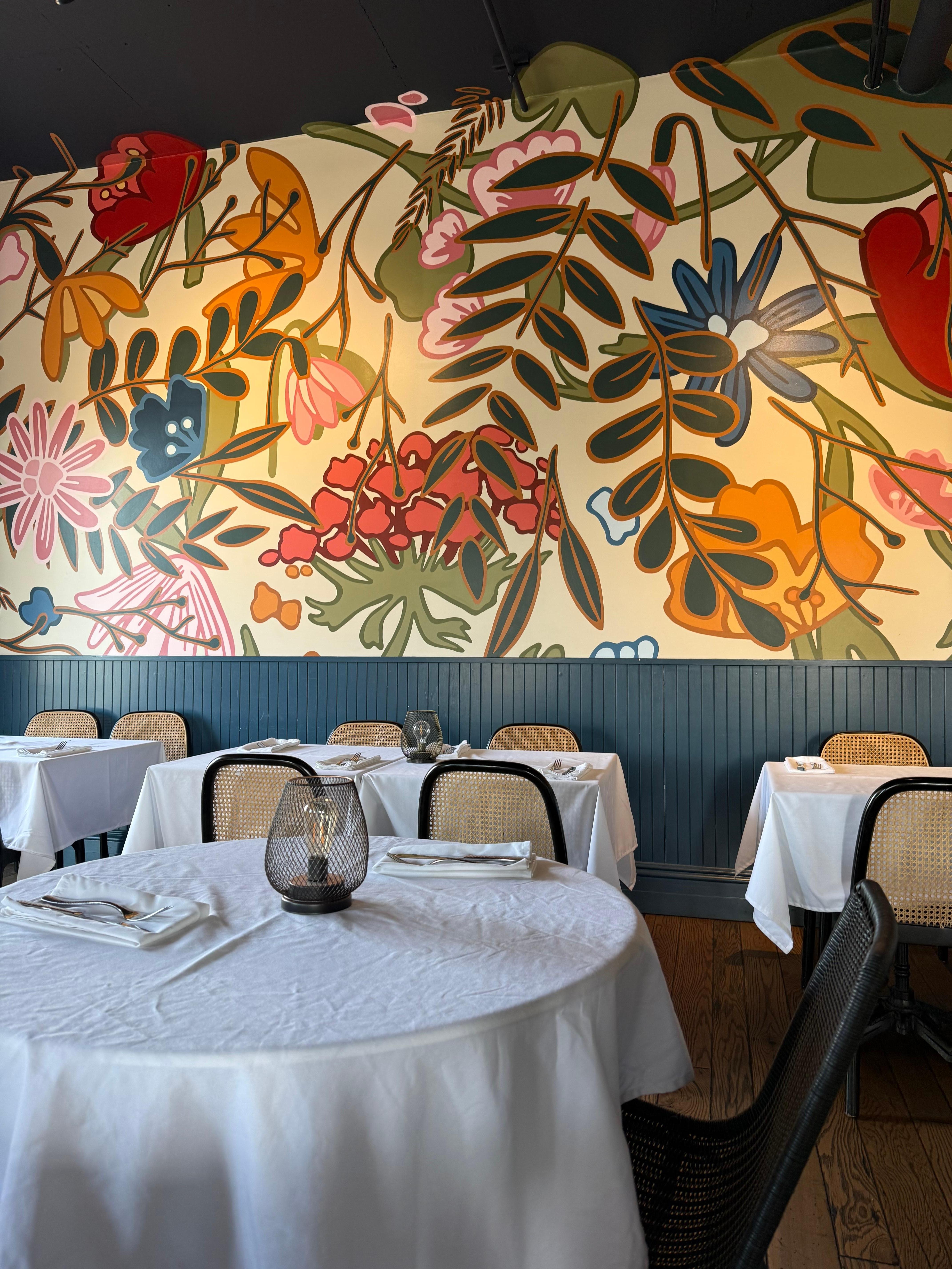 Loved the bright colors of the inside and outside of the hotel 