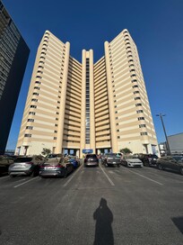 View of condo from beach