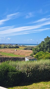 Blick aus dem Fenster im ersten Stock