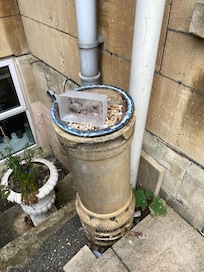 Cigarette bitts outside entrance