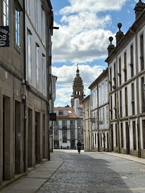 View from hotel entrance.