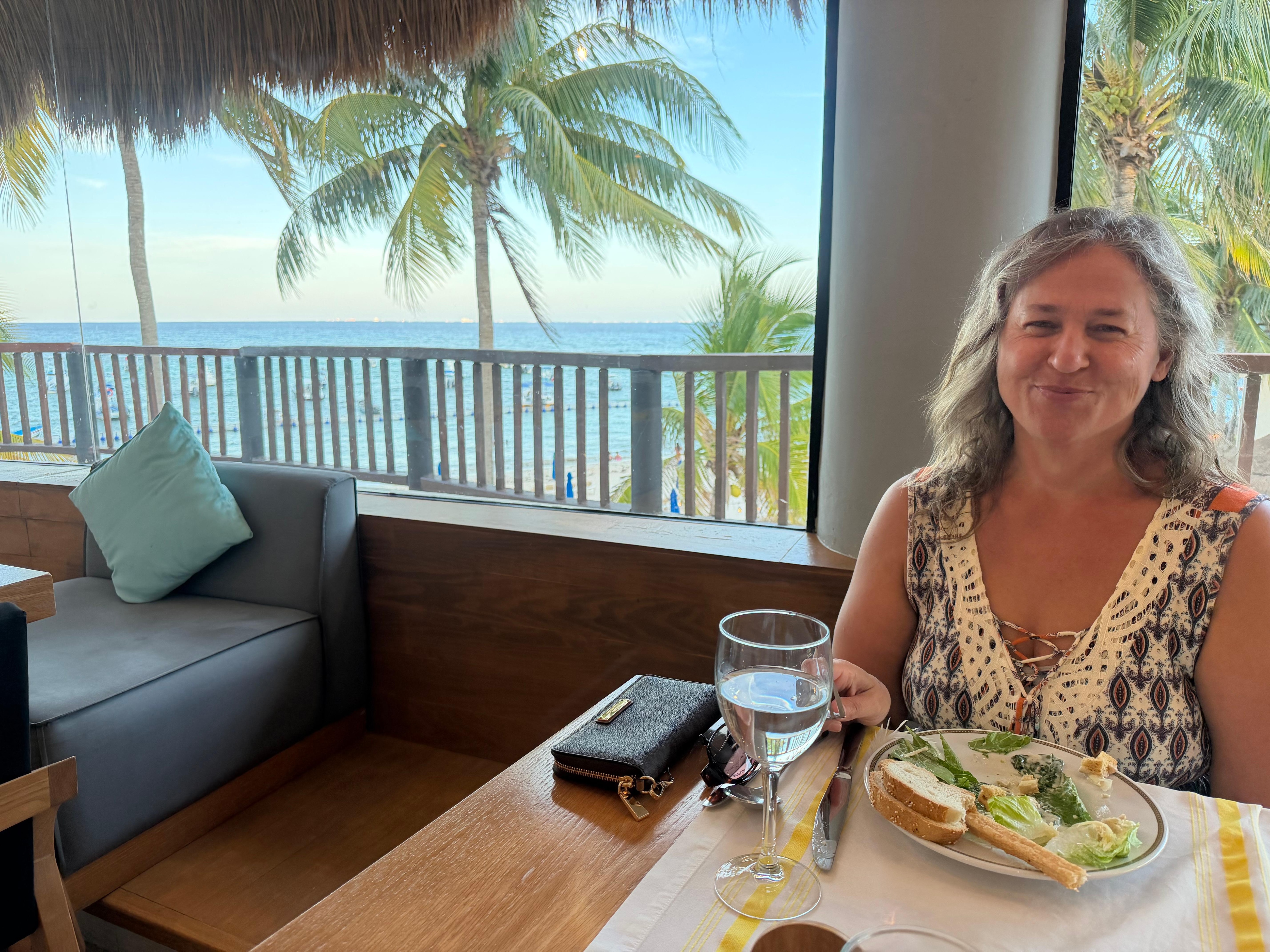 The view from the Italian restaurant