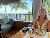 The view from the Italian restaurant