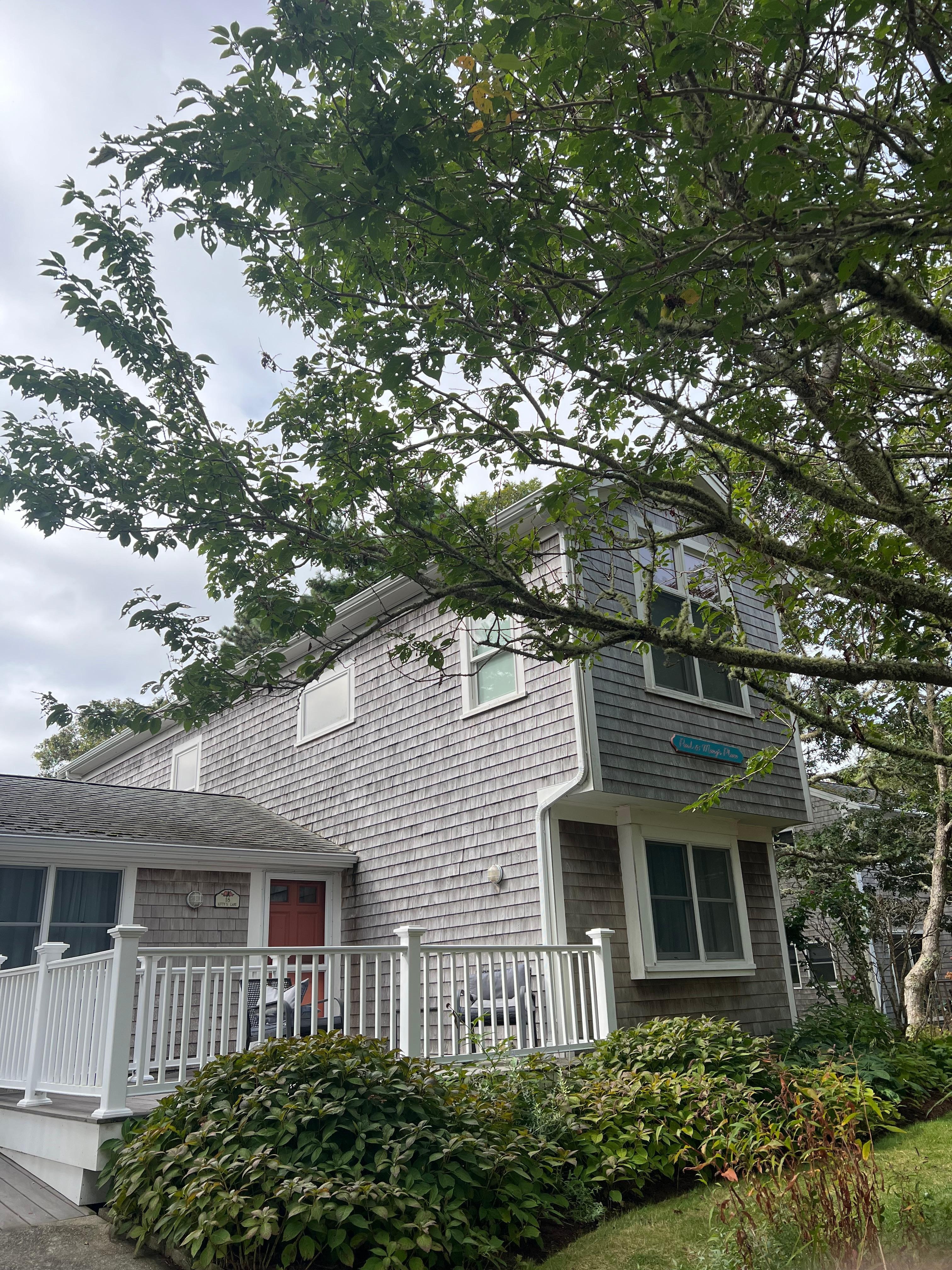 Nice front porch with rocking chairs