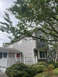 Nice front porch with rocking chairs