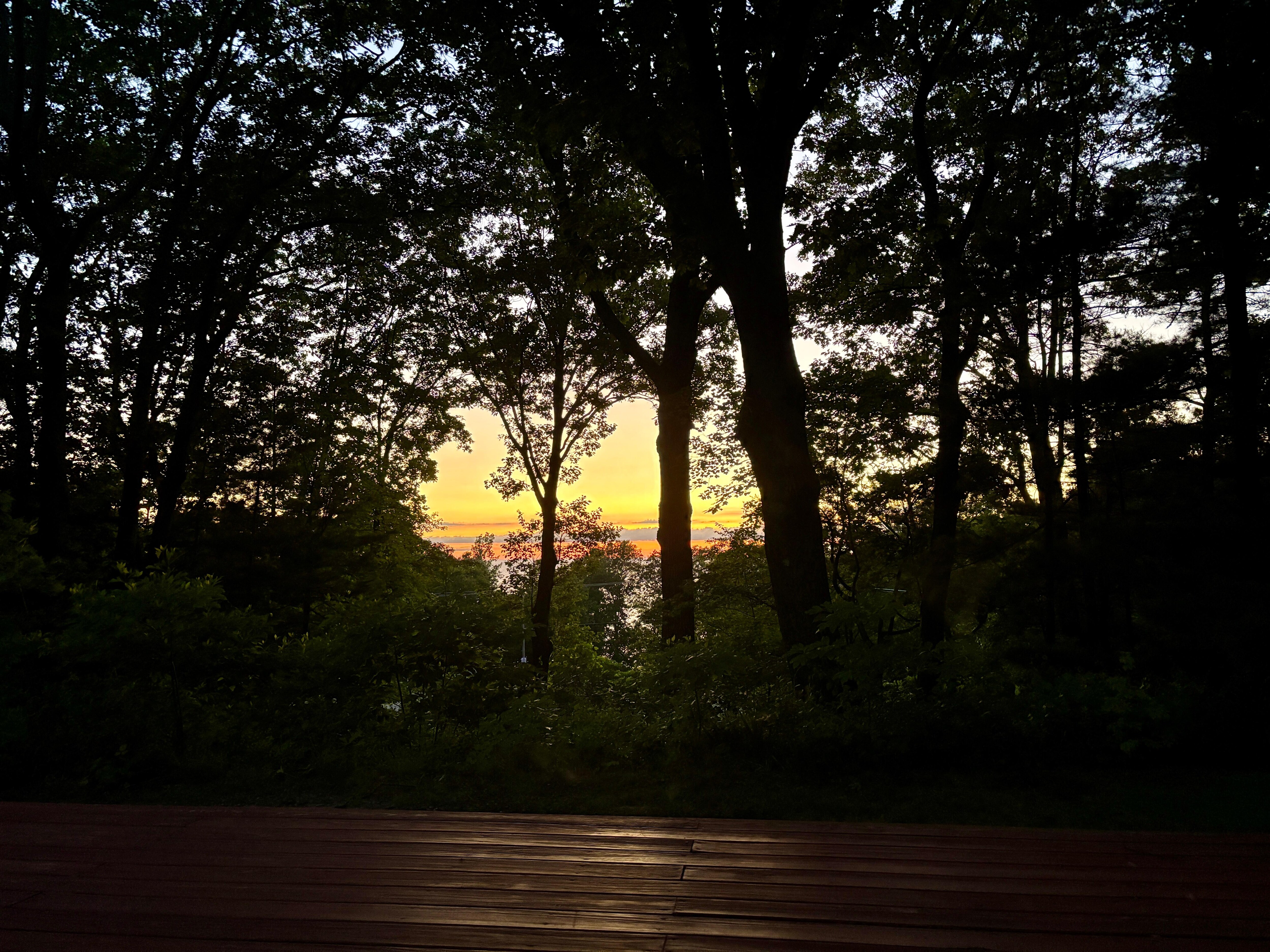 Beautiful summer sunset from the large deck