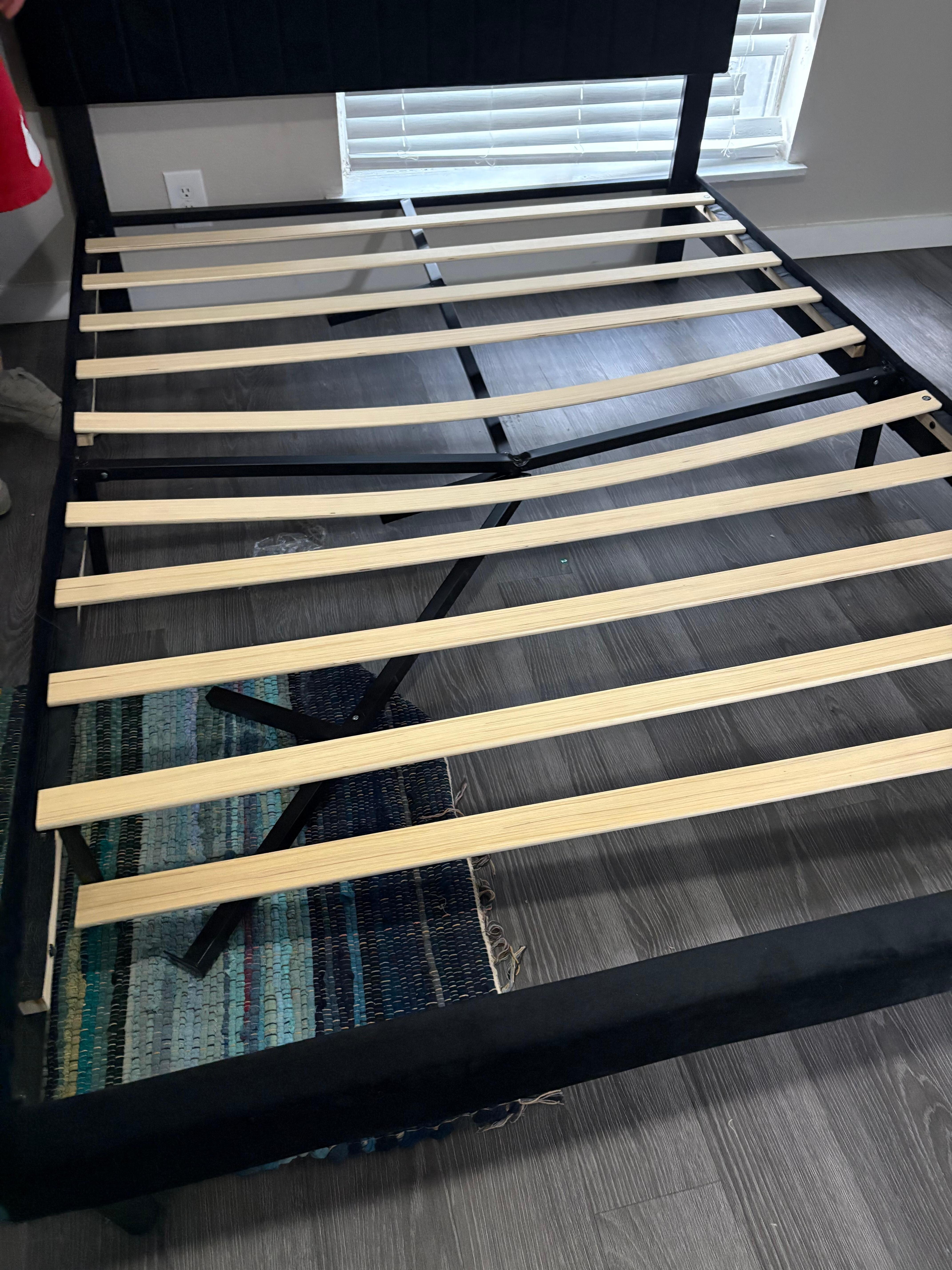 Broken Queen master bedroom bed. 