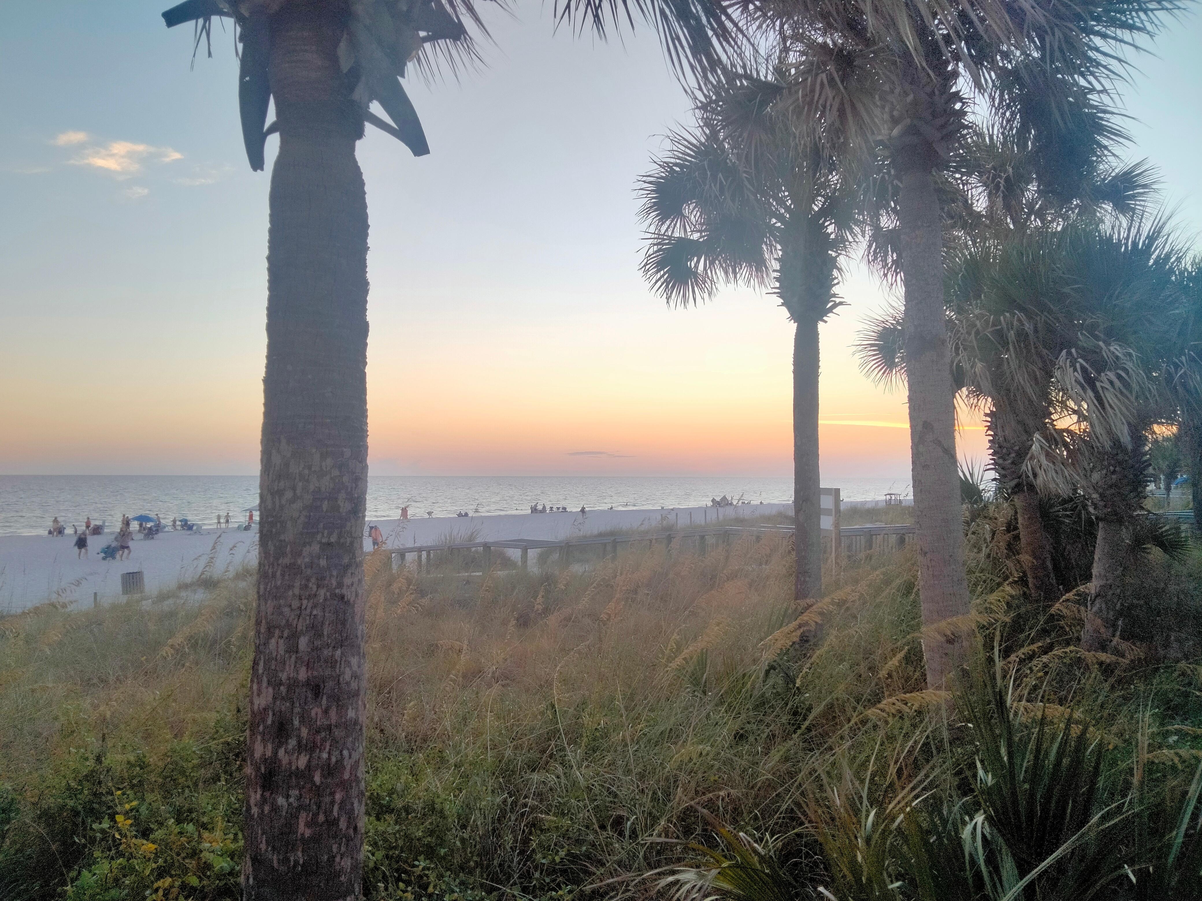Sunset from the beachside pool ko