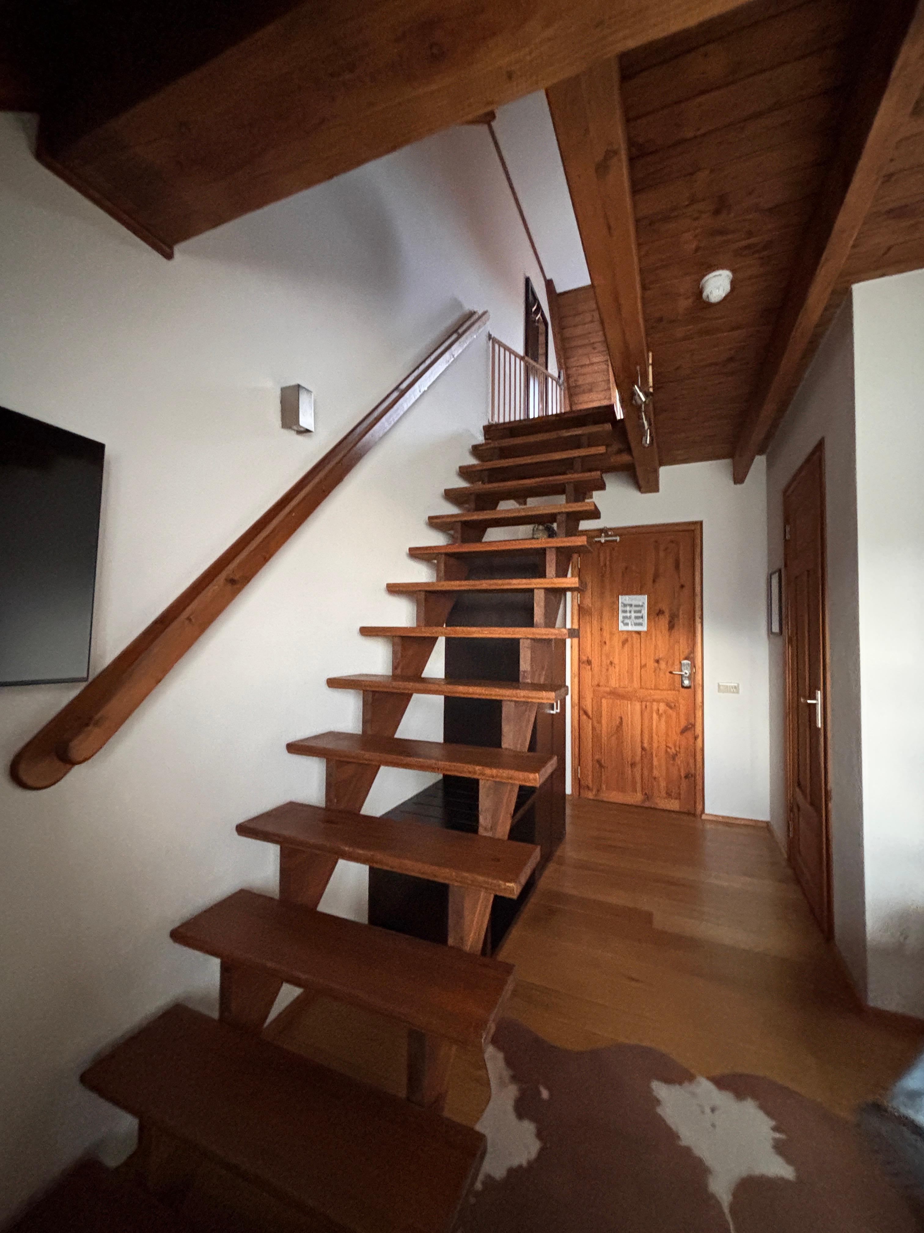 Up the rickety stairs 