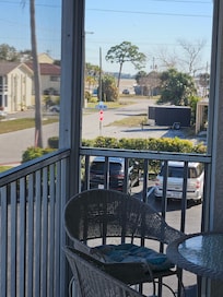 View of Venice Municipal Airport from the lanai. Great breakfast at the airport Suncoast Cafe.