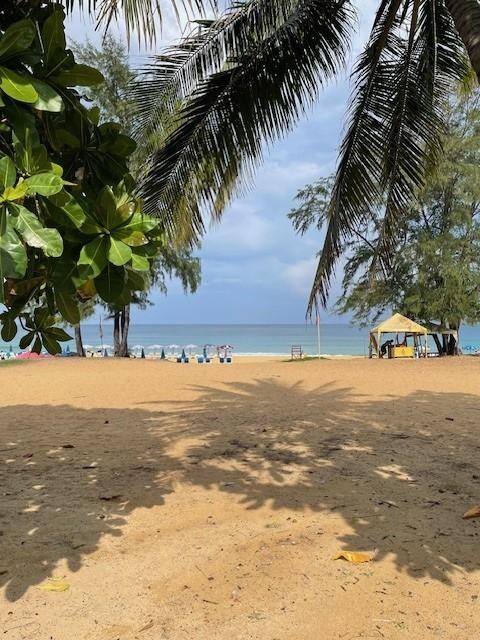 View of the beach from condo.