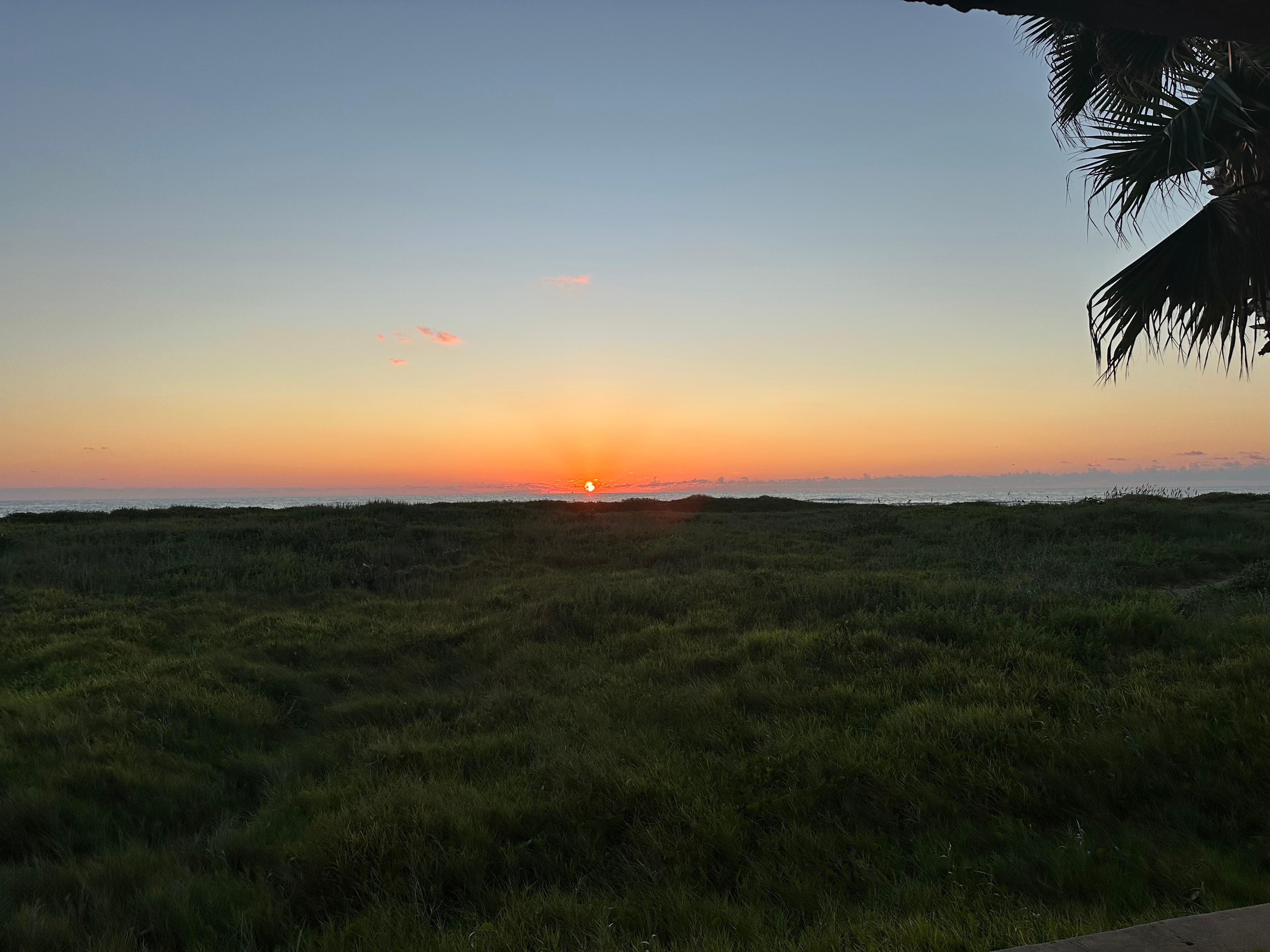 Sunrise from the patio 
