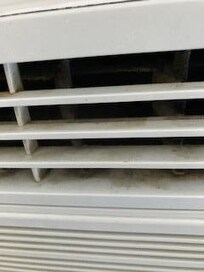 Disgusting air conditioning vent - would you want this blowing on you 2 feet away?