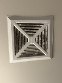 Filth in the ceiling vents