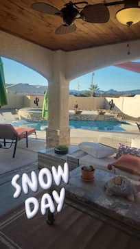 It snowed at home while we were here.